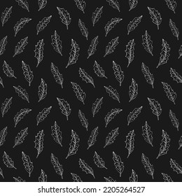 Vector seamless pattern with leaves. Can be used for wallpaper, pattern fills, surface textures, fabric prints. Leaf pattern.