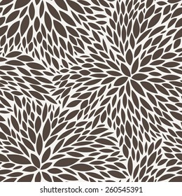 Vector seamless pattern of leaves in contrasting colors