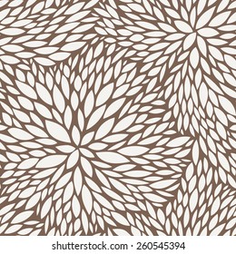 Vector seamless pattern of leaves in contrasting colors