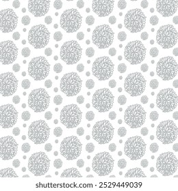 Vector seamless pattern with leaves and curls stylish monochrome texture. Graphic pattern for fabric, wallpaper, packaging. Ornate Damask flower ornament.