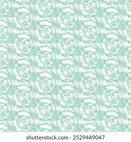 Vector seamless pattern with leaves and curls stylish monochrome texture. Graphic pattern for fabric, wallpaper, packaging. Ornate Damask flower ornament.