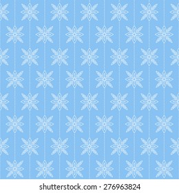 Vector seamless pattern with leaves and petals