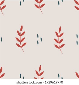 Patrón vectorial sin fisuras con hojas de estilo vintage.