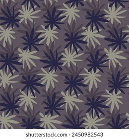 Vector seamless pattern with leaves.Tropical jungle cartoon leaf.Pastel plant background.Cute natural pattern for fabric, childrens clothing,textiles,wrapping paper.