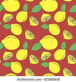 Vector seamless pattern. Lemons (5)
