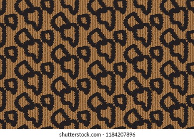 Vector seamless pattern with leopard fur texture. Repeating leopard fur background for textile design, wrapping paper, wallpaper. Funky animal print