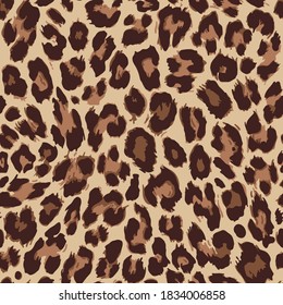 Vector seamless pattern. Leopard skin texture