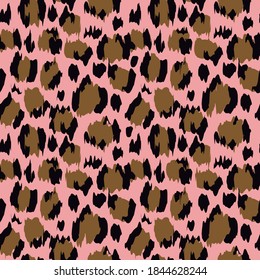 vector seamless pattern with a leopard skin