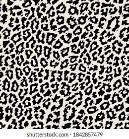 Vector seamless pattern with leopard spots. Endless stylish texture. Ripple repeating background. Natural stylish spotty animal print. Can be used as swatch for illustrator.