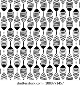 Patrón vectorial sin fisuras con letras Happy Easter y forma mandala. Textura perfecta para tu impresión de Pascua y diseño textil, papel, tela, portada de libros, web y fondo de páginas de revistas.