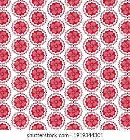 Vector seamless pattern with lettering Happy Easter and mandala shape. Perfect texture for your Easter printing and textile design, paper, fabric, book cover, web and magazine pages background.
