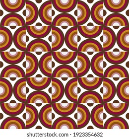 Vector seamless pattern with lettering Happy Easter and mandala shape. Perfect texture for your Easter printing and textile design, paper, fabric, book cover, web and magazine pages background.