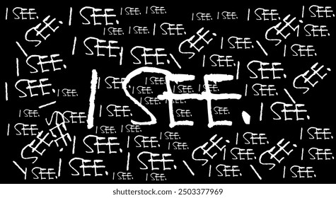 Vector seamless pattern with letters. Grunge texture, modern pattern. For business cards, banners, presentations. Black and white.