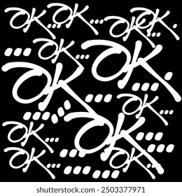 Vector seamless pattern with letters. Grunge texture, modern pattern. For business cards, banners, presentations. Black and white.