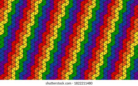 Vector seamless pattern with LGBT rainbow