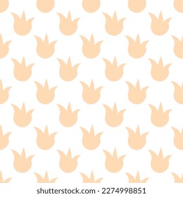 Vector seamless pattern of light beige flower. Suitable for web sites, textile, fabric, wallpapers 