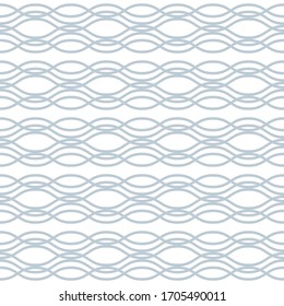 Vector seamless pattern. Light grey horizontal wavy lines intertwined on a white background. Illustration great for holiday background, greeting card design, textiles, packaging, wallpaper, print, etc
