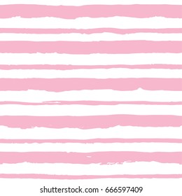 Vector seamless pattern with light pink stripes. Hipster, artistic, hand drawn illustration. For cards and design.