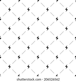 Vector seamless pattern, lightning, Editable can be used for web page backgrounds, pattern fills  