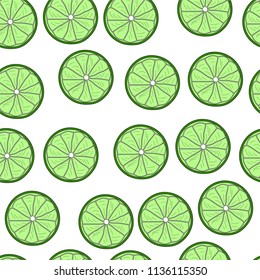 Vector seamless pattern of lime circles