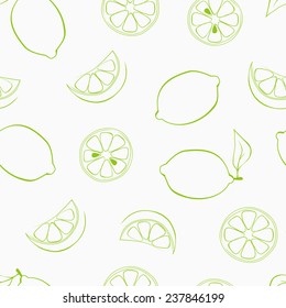 Vector Seamless Pattern With Limes