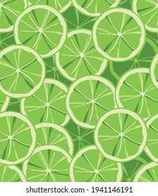 vector seamless pattern of limes in random places