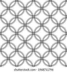 Vector seamless pattern with line art  and shape ornament . Vintage element for design in Victorian style for wallpaper and background