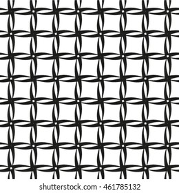 Vector seamless pattern, linear ornament. Geometric striped background. Regular monochrome texture.