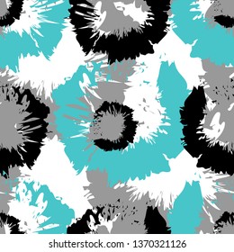 Vector seamless pattern with lines, abstract elements, stains and spots. Painted leopard skin.