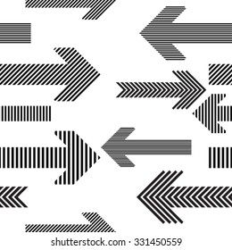 Vector Seamless Pattern . Lines Design .
