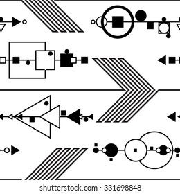 Vector Seamless Pattern . Lines Design 