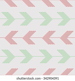 Vector Seamless Pattern . Lines Design . Arrow 
