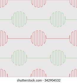Vector Seamless Pattern . Lines Design .Circle
