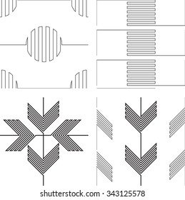 Vector Seamless Pattern . Lines Design .