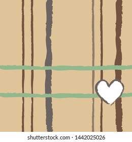 vector seamless pattern with lines and hearts