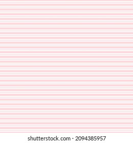 Vector seamless pattern. Lines horizontal in pink colors. Pastel lovely stripes background. Love tender. For childish kids illustrations, banners and social media posts, printing on paper and fabric. 