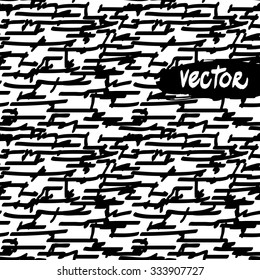 Vector seamless pattern with lines. Vector Stylized handwritten text. 