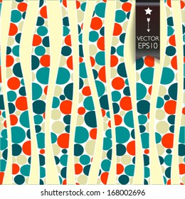 Vector seamless pattern with lines and waves. It can be used both in vertical and horizontal way. Endless background.
