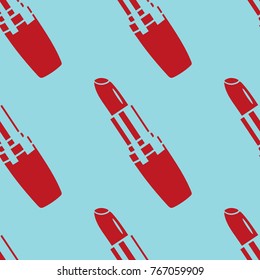 Vector seamless pattern with lipstick