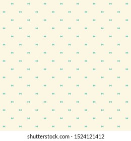 vector seamless pattern little doodle 
ribbons green style on yellow background