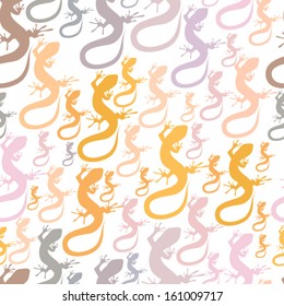 Vector seamless pattern with lizard