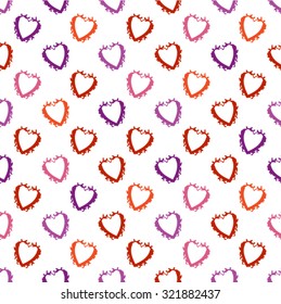 Vector Seamless Pattern . Love Background. Daily Hearts 