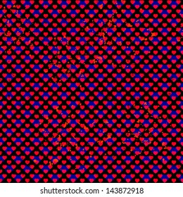 Vector seamless pattern with love on grunge backgrounds 
