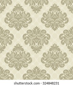 Vector seamless pattern. Luxury elegant texture of baroque style. Pattern can be used as a background, wallpaper, wrapper, page fill, element of ornate decoration