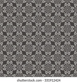 Vector seamless pattern. Luxury elegant texture with spiral elements. Pattern can be used as a background, wallpaper, wrapper, page fill, element of ornate decoration
