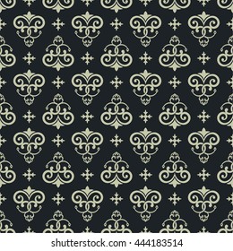 Vector seamless pattern. Luxury elegant texture. Pattern can be used as a background, wallpaper, wrapper, page fill, element of ornate decoration