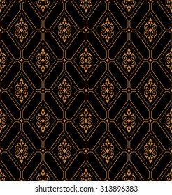 Vector seamless pattern. Luxury gold royal texture. Pattern can be used as a background, wallpaper, wrapper, page fill,  an element of decoration, ornate style