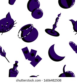 Vector seamless pattern. Magic theme.