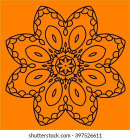 vector seamless pattern. vector mandala.