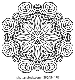 vector seamless pattern. vector mandala. Set of ornamental patterns for background and texture.Vector illustration isolated on white.